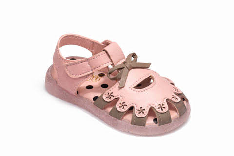 Premium Soft-Sole Cream Sandals for Baby Girls
