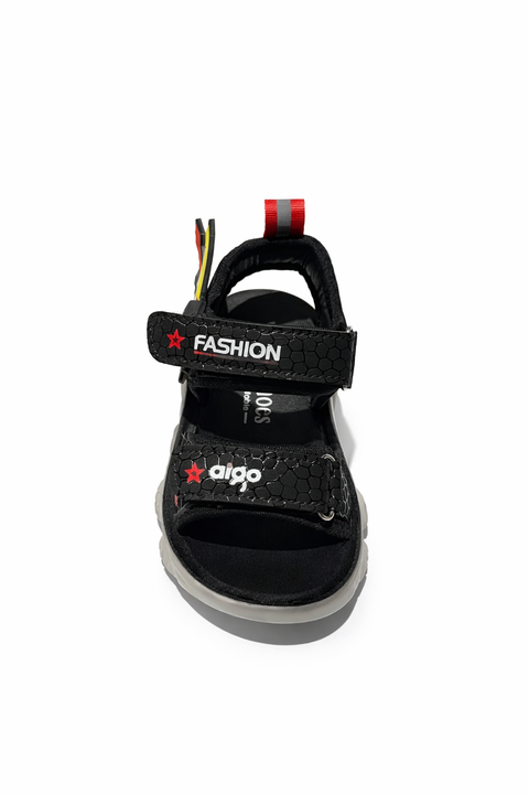 Rooba Junior: "Aigo" Black Urban Sports Sandals