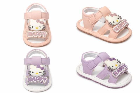 Cute Pink Cartoon Character Sandals for Baby Girls