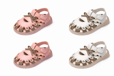 Premium Soft-Sole Cream Sandals for Baby Girls