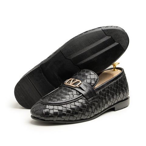 The Gentleman's Choice: Premium Black Wedding Loafers